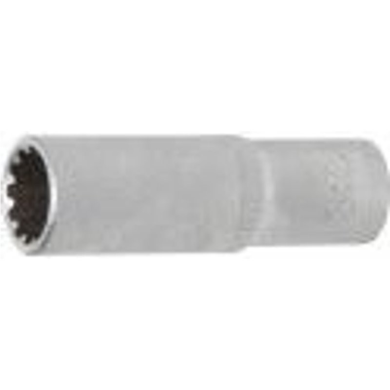 Douille longue profil multiple gear lock carr? 12.5 mm 1/2" taille 16 mm BGS TECHNIC
