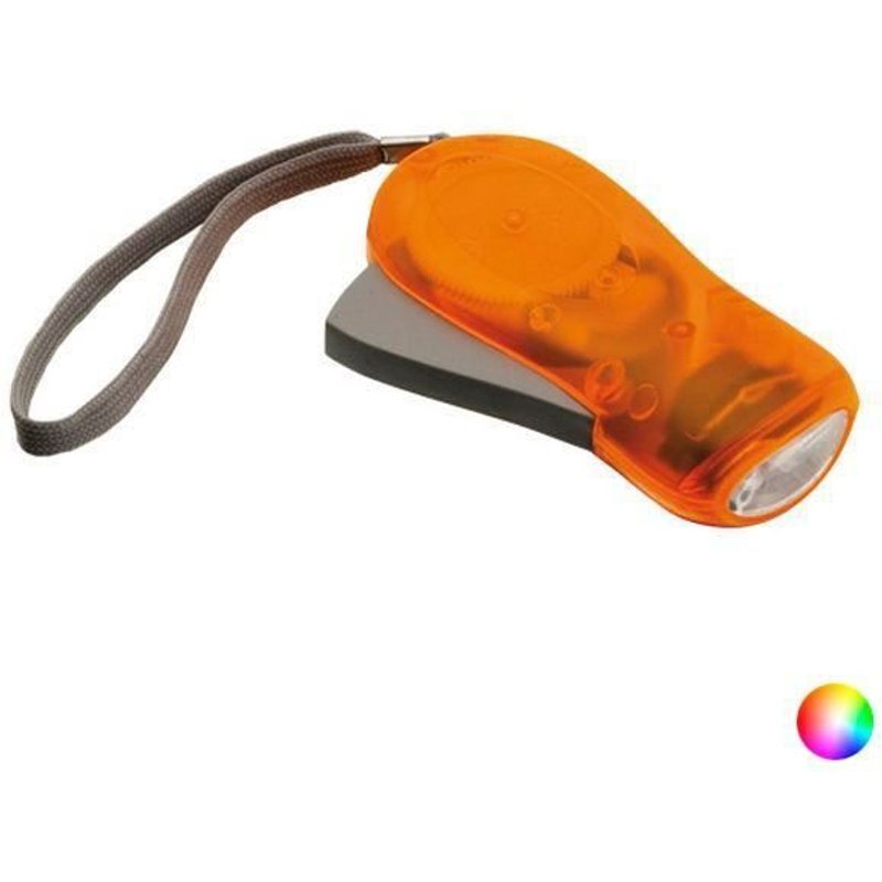 Torche avec LED mécanisme dynamo - Lampe de poche sans pile Couleur - Orange