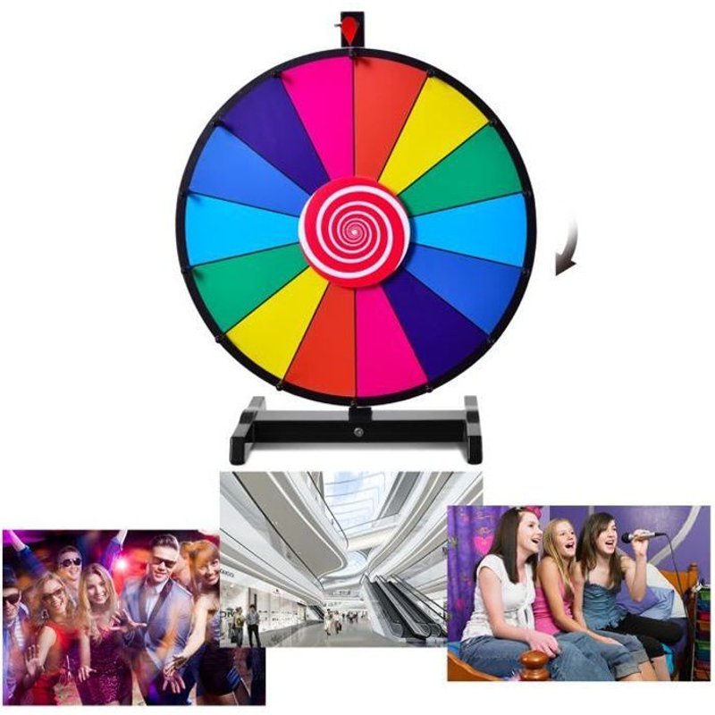Roue De La Fortune - Costway - 24 Pouces - 14 Fentes - Stylo Effaçable À Sec