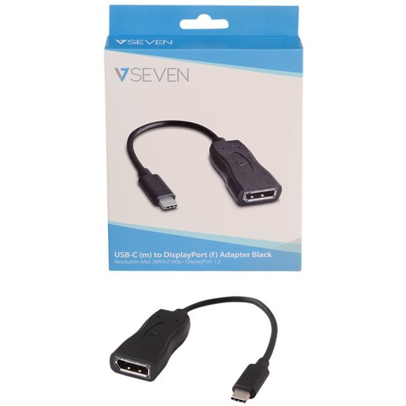 V7 - Adaptateur vidéo externe - USB-C - DisplayPort - noir