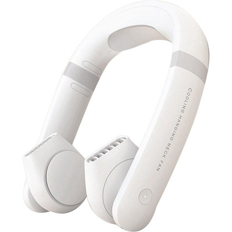 Ventilateur de cou, Portable, suspendu, sans feuilles, pour le sport, Rechargeable par USB