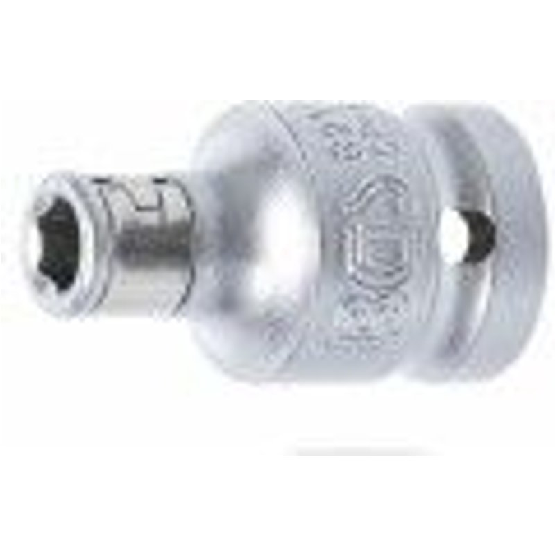 Adaptateur bille retenue carré 12.5mm 1/2" vers 6pans 6.3mm 1/4" BGS TECHNIC