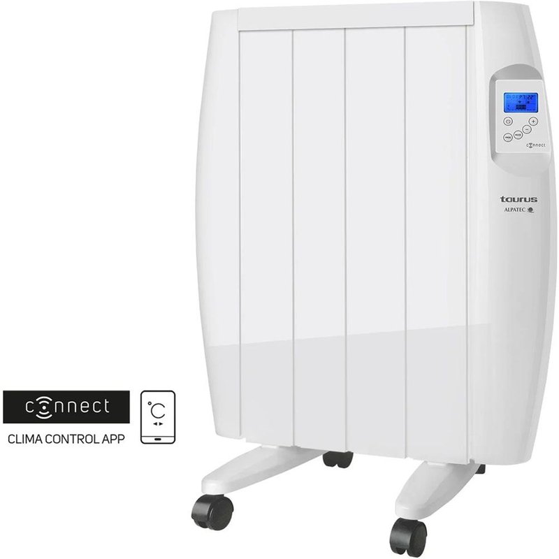 taurus alpatec - radiateur électrique à inertie sèche connecté 600w blanc - malbork connect 600