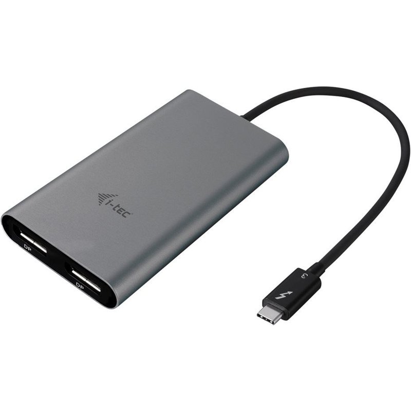 i-Tec Dual Display Port Video Adapter - Adaptateur vidéo externe - Thunderbolt 3 - 2 x DisplayPort
