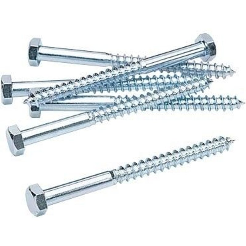 Tirefond LENNIE - ZinguĂ© blanc - Ă6x40 - boite de 200 - TIR0604002B