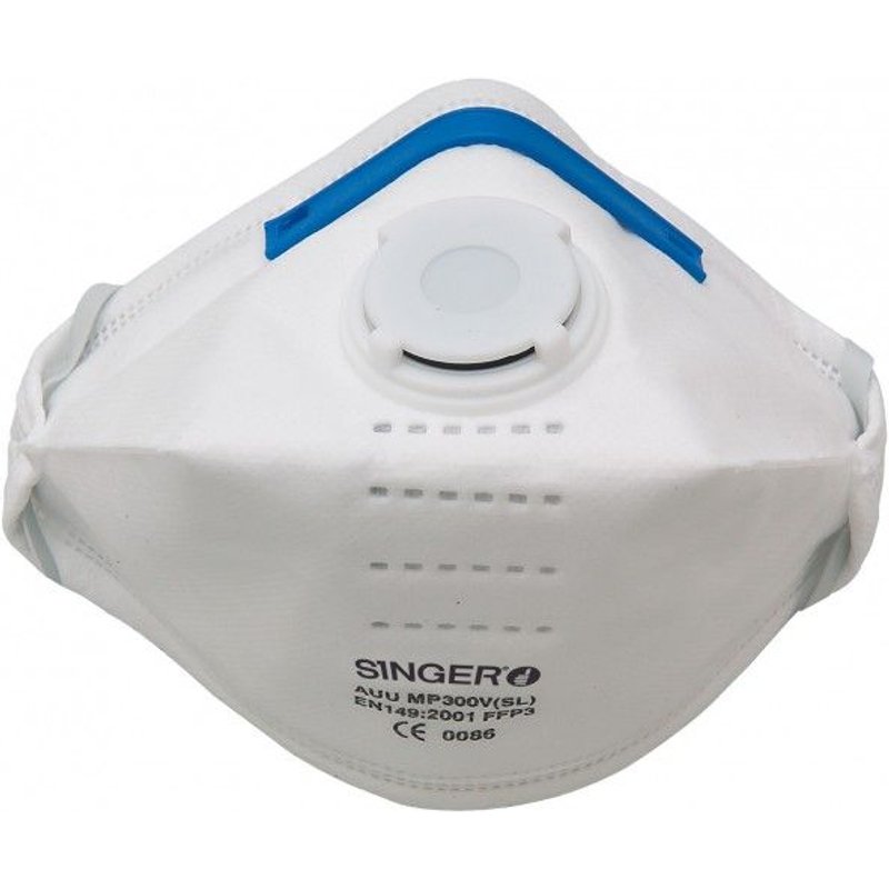 Demi-masque respiratoire filtrant SINGER FFP3 soupape - AUUMP300VSL