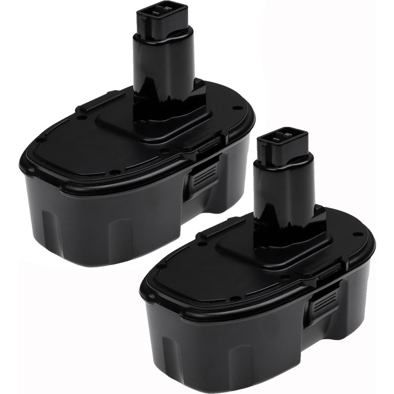 EXTENSILO 2x Batteries compatible avec Dewalt DC527 FlashLight, DC520KA, DC515K, DC515B, DC515N outil électrique (3300 mAh, NiMH, 18 V)
