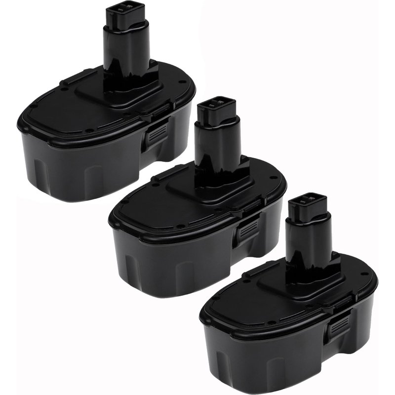EXTENSILO 3x Batteries compatible avec Dewalt DCD980L2, DCF059KL, DCD985L2, DCD959KX, DCD970KL, DCD959VX outil électrique (3300 mAh, NiMH, 18 V)