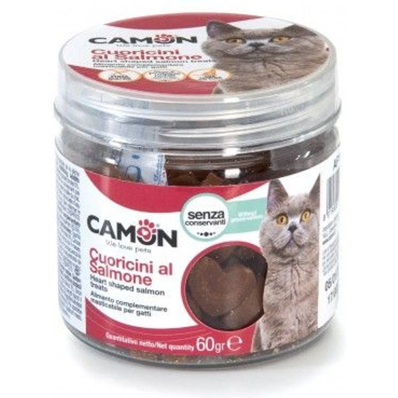 Friandises Coeur Au Saumon 60g Pour Chat