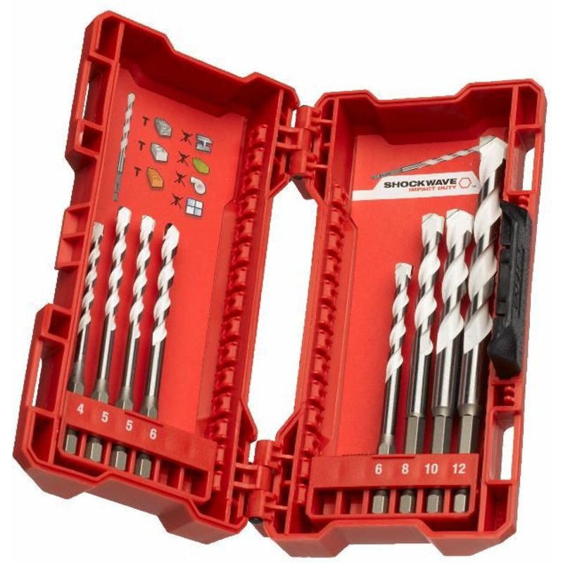 Coffret de 8 forets MILWAUKEE Multi-matériaux - 4932471112