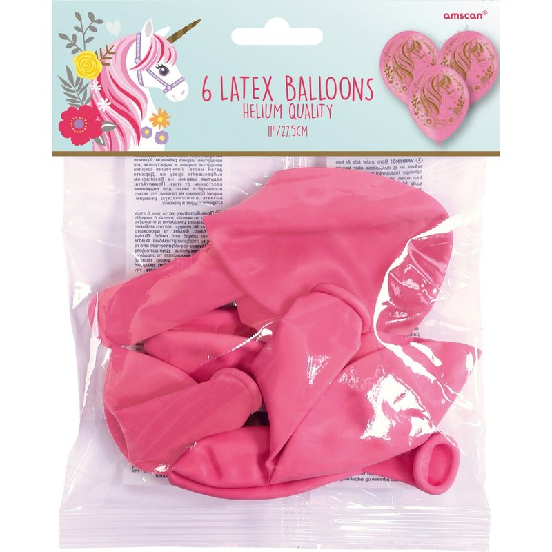 Amscan Europe Gmbh 6 Ballons Latex Magical Unicorn 27,5 Cm/11