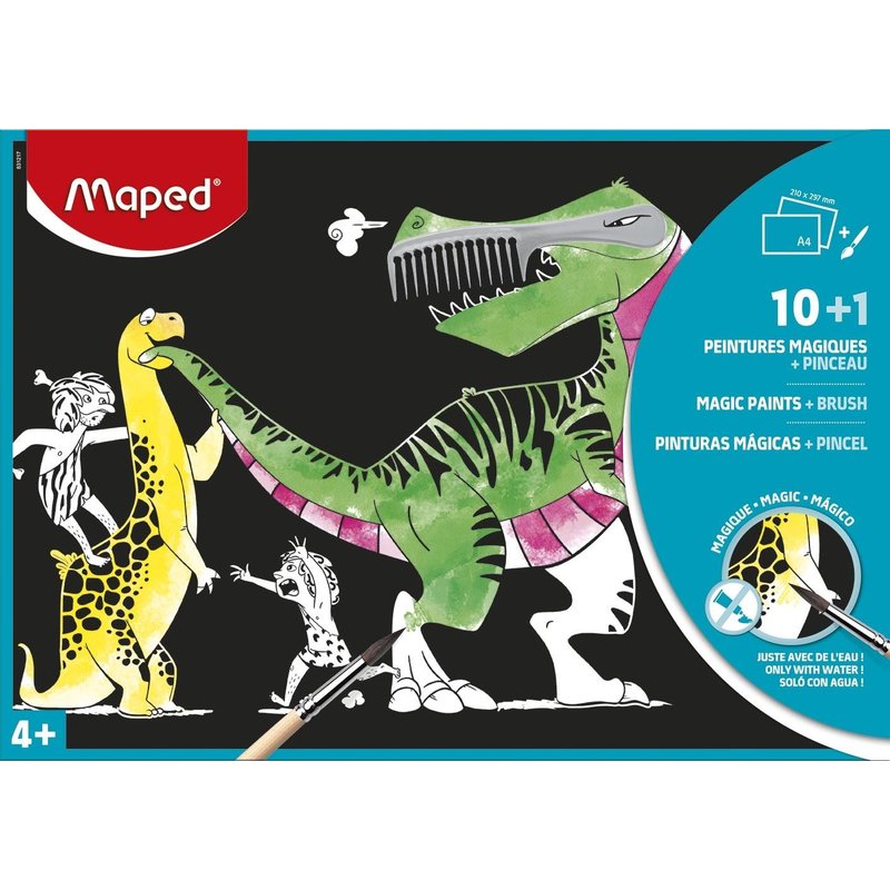 SUPPORT A COLORIER MAGIC PAINT X10 FEUILLES + 1 PINCEAU COLO ASS POCHETTE