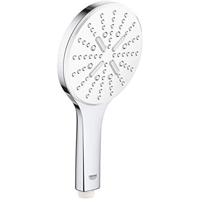 Grohe Rainshower 130 SmartActive Douchette Ă Main 3 Types de Jets Blanc Lune 26544LS0, Moon White, 130 mm