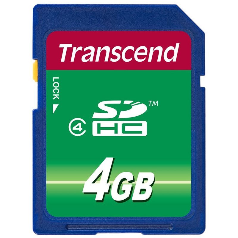 Transcend - Carte mémoire flash - 4 Go - Class 4 - SDHC