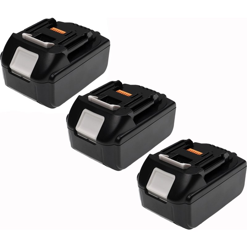 EXTENSILO 3x Batteries compatible avec Makita BTD140SFE, BTD140Z, BTD141, BTD141Z, BTD142HW outil électrique (2500 mAh, Li-ion, 18 V)