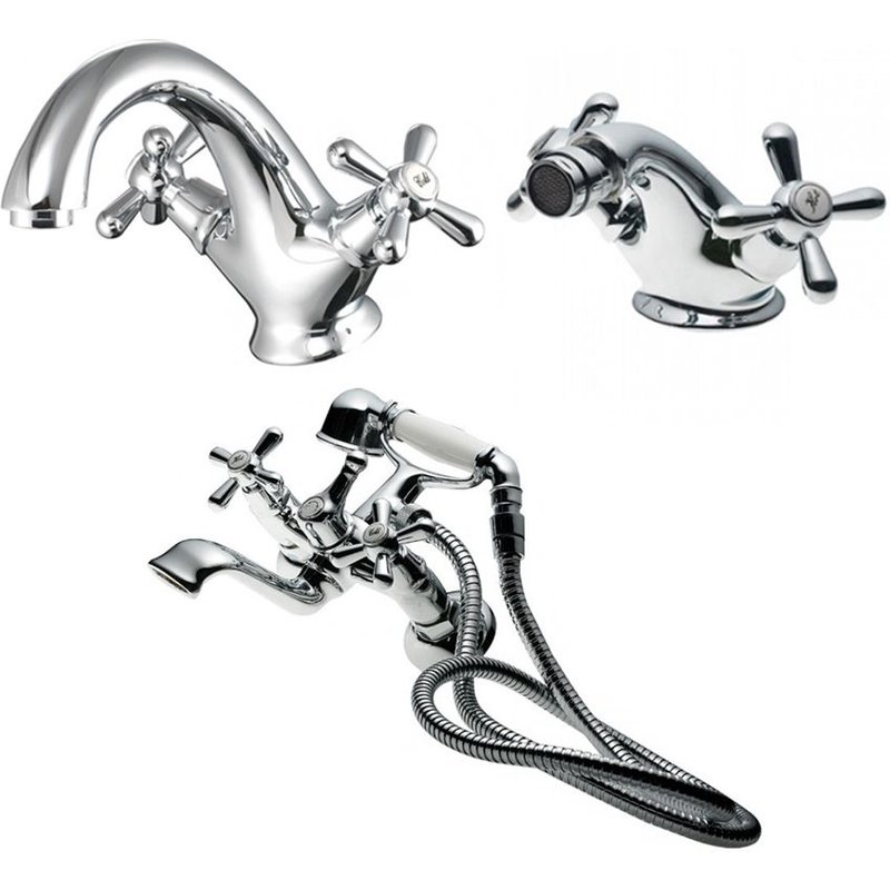 ROBINETTERIE DE BAIN DANS LE STYLE RÉTRO POUR LAVABO BIDET ET BAIGNOIRE NARCISO