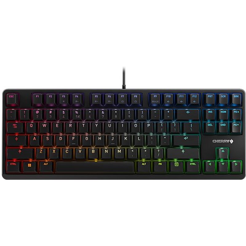 CHERRY G80-3000N RGB TKL - Clavier - backlit - USB - International US - commutateur : CHERRY MX Silent Red - noir