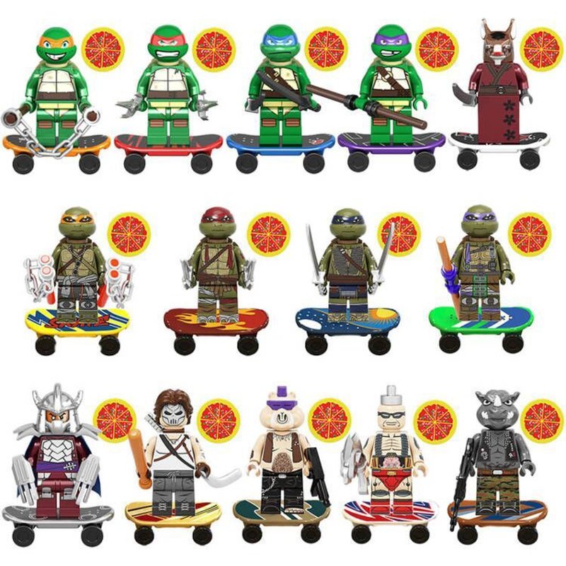 Blocs de construction Teenage Mutant Ninja Turtles Jouets éducatifs pour enfants 14pcs