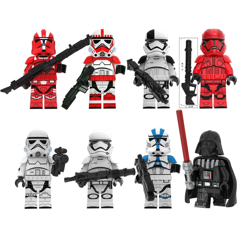 Blocs de construction Star Wars Légion Iron Fist Empire Stormtroopers Blocs de construction assemblés Jouets 8PCS
