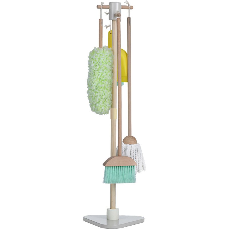 Jeu De Nettoyage Enfant Ménage 6 Accessoires Balai Serpillière Teamson Kids Tk-W00005