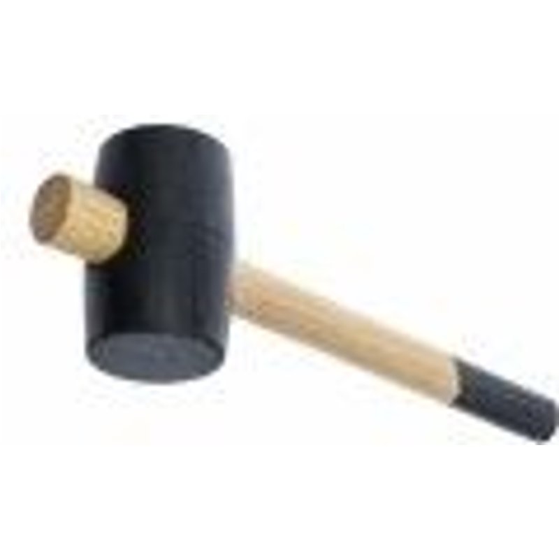 Maillet caoutchouc ? tête 65 mm 500 grammes manche bois BGS