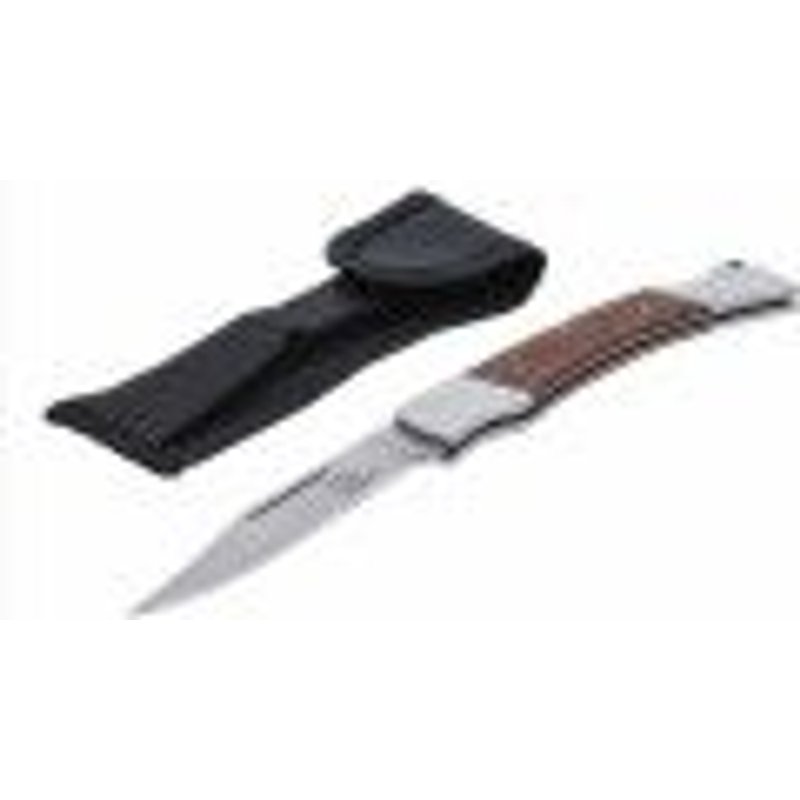 Couteau de poche poignée bois 240 mm avec étui de ceinture BGS