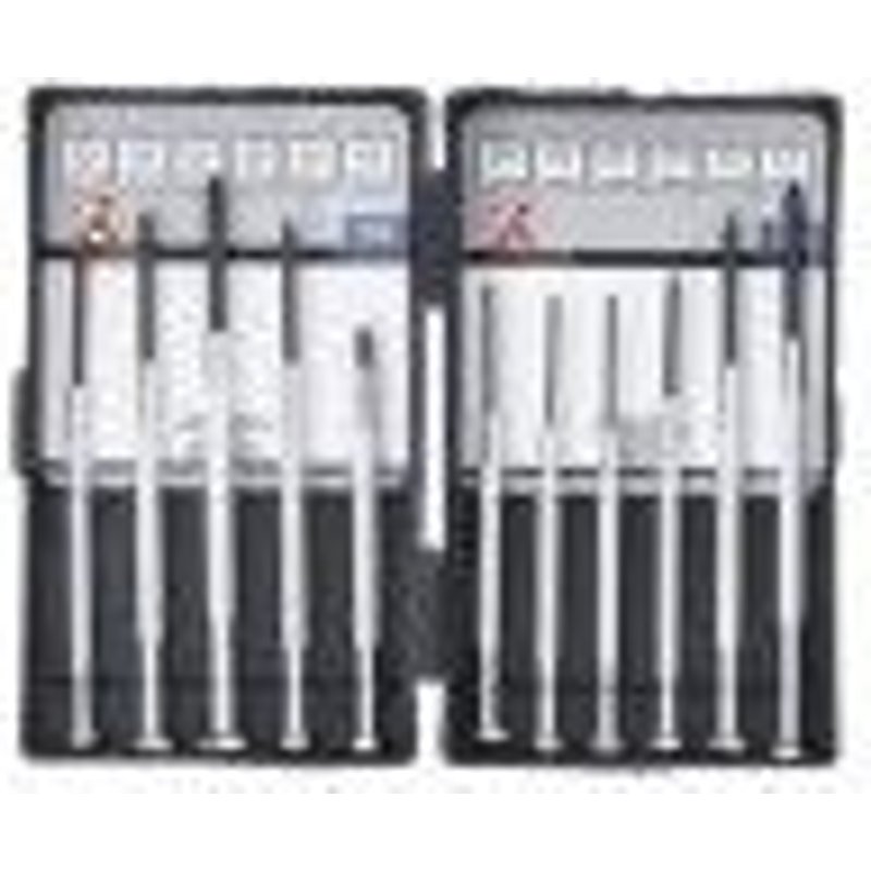 Jeu 11 tournevis de précision magnétique plat 1 - 3 mm cruciforme PH BGS