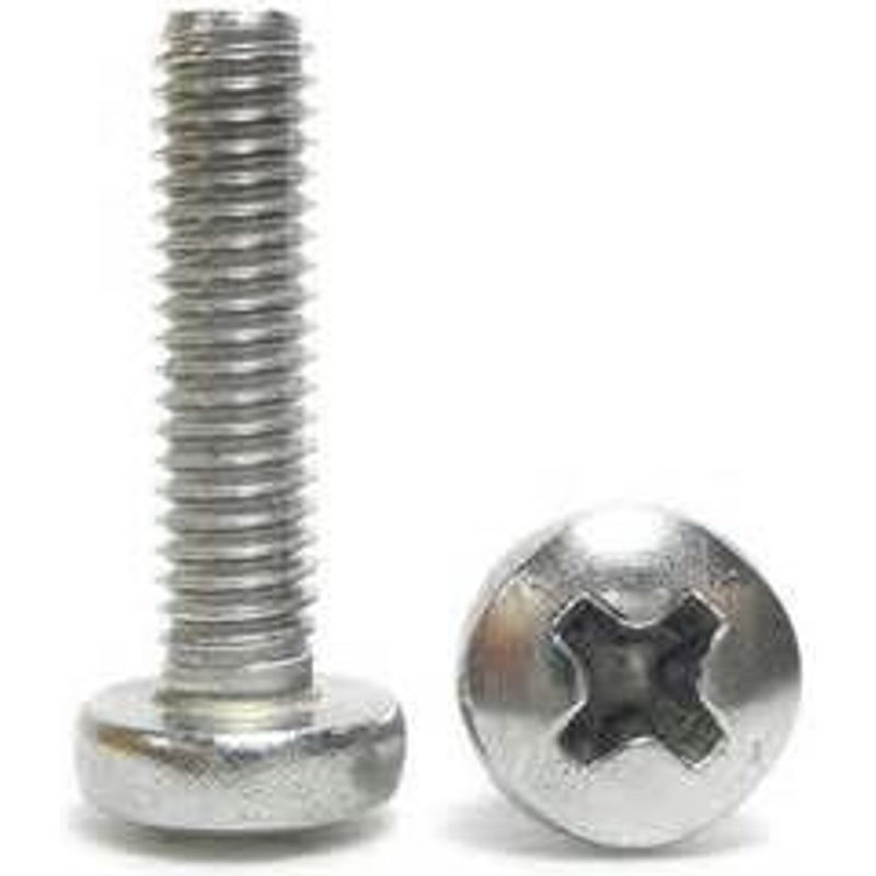 Vis Ă mĂ©taux tĂȘte cylindrique bombĂ©e classe 4.8 Pozidrive zinguĂ© 6X50 boĂźte de 200 - ULTIMA - 80506050