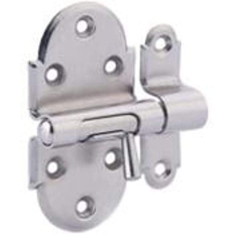 Targette pêne rond nickelé 25 mm - THIRARD - 900627