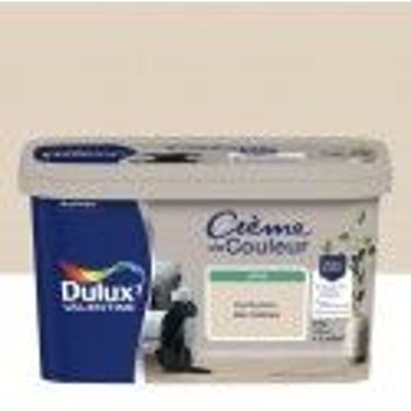 Peinture décoration finition crème de couleur satin beige caravane des sables 2.5l DULUX VALENTINE