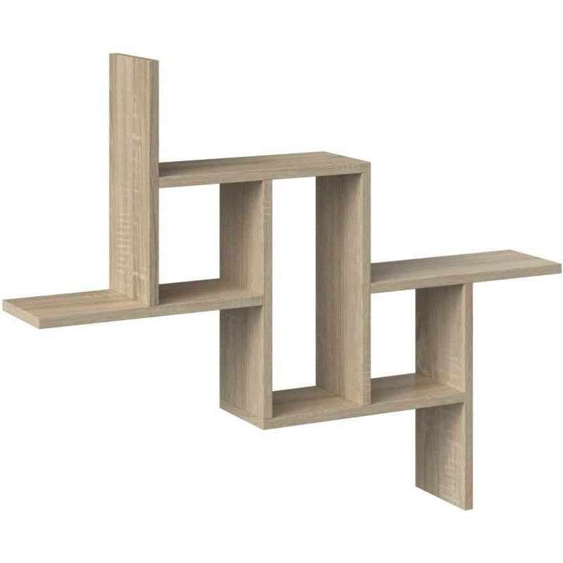 Hilly - Etagère Murale Moderne - Dimensions: 85x15x73.5 Cm - Meuble De Rangement Mural - Sonoma