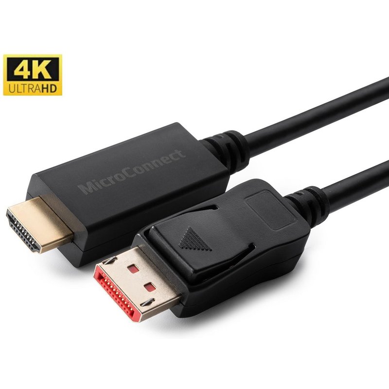 MicroConnect - 4K Displayport 1.4 to HDMI - Câbles DisplayPort