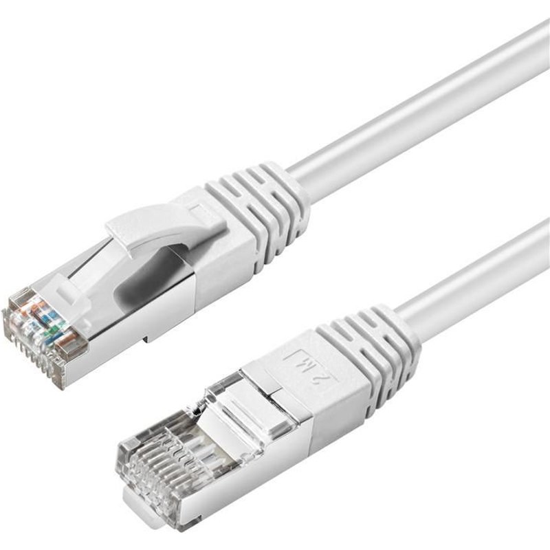 MicroConnect - CAT6A S/FTP 0.5m White LSZH - Câbles réseau