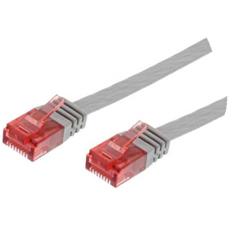 MicroConnect - U/UTP CAT6 0.25M Grey Flat - Câbles réseau