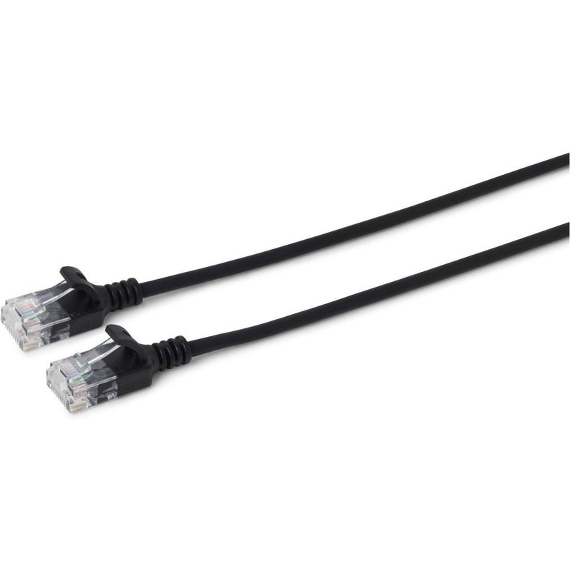 MicroConnect - U/UTP CAT6A Slim 0.5M Black - Câbles réseau