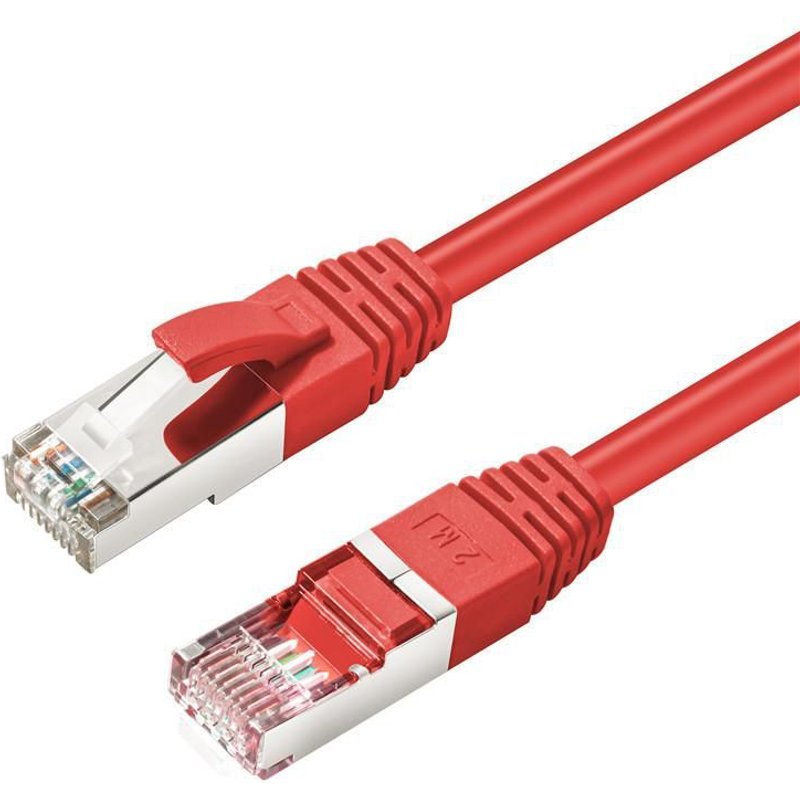 MicroConnect - CAT6A S/FTP 2m Red LSZH - Câbles réseau