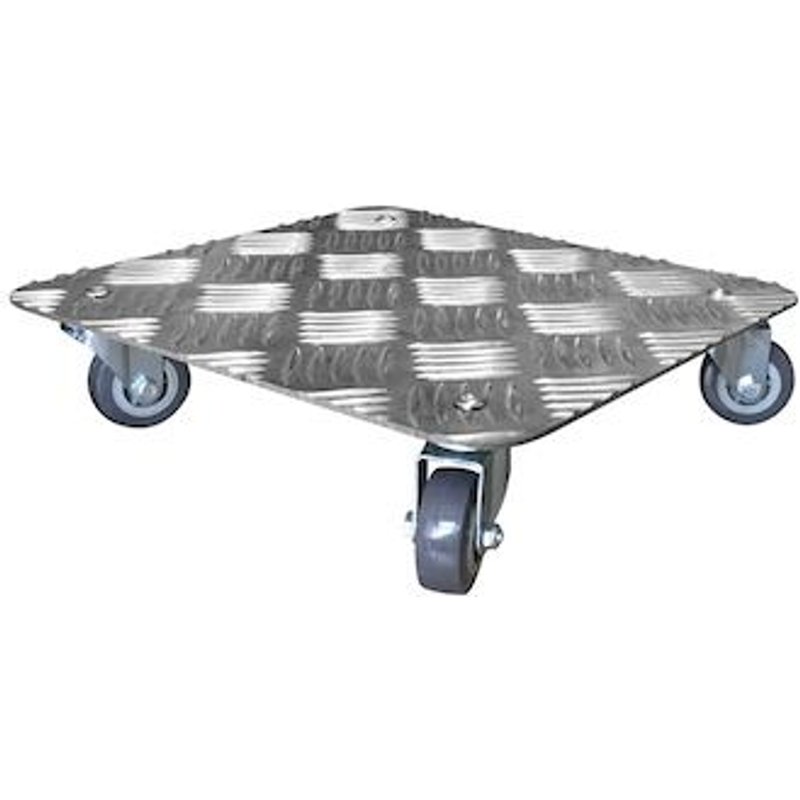 Support de pots - aluminium - Ă roulette - 30x30 cm