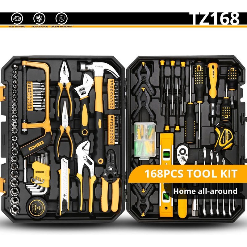 Boite a Outils Qualite Pro en Malette pour la Maison Voiture Bricolage, Modele: KIT 168PCS