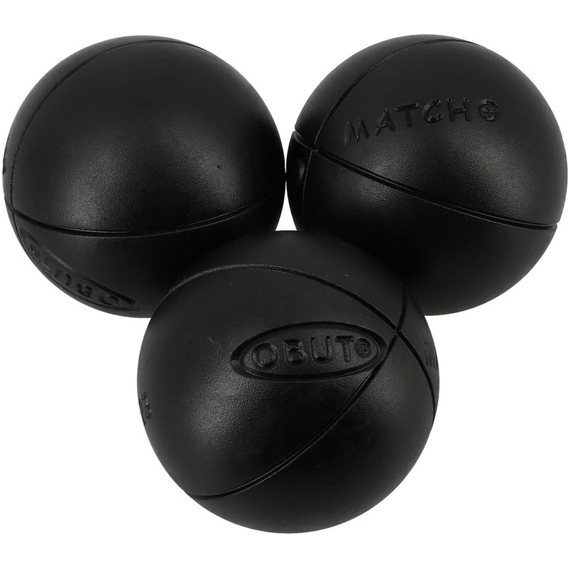 Boules De Pétanque Obut Boules De Pétanque Obut Match Plus 76mm Strie2 Noir 720g