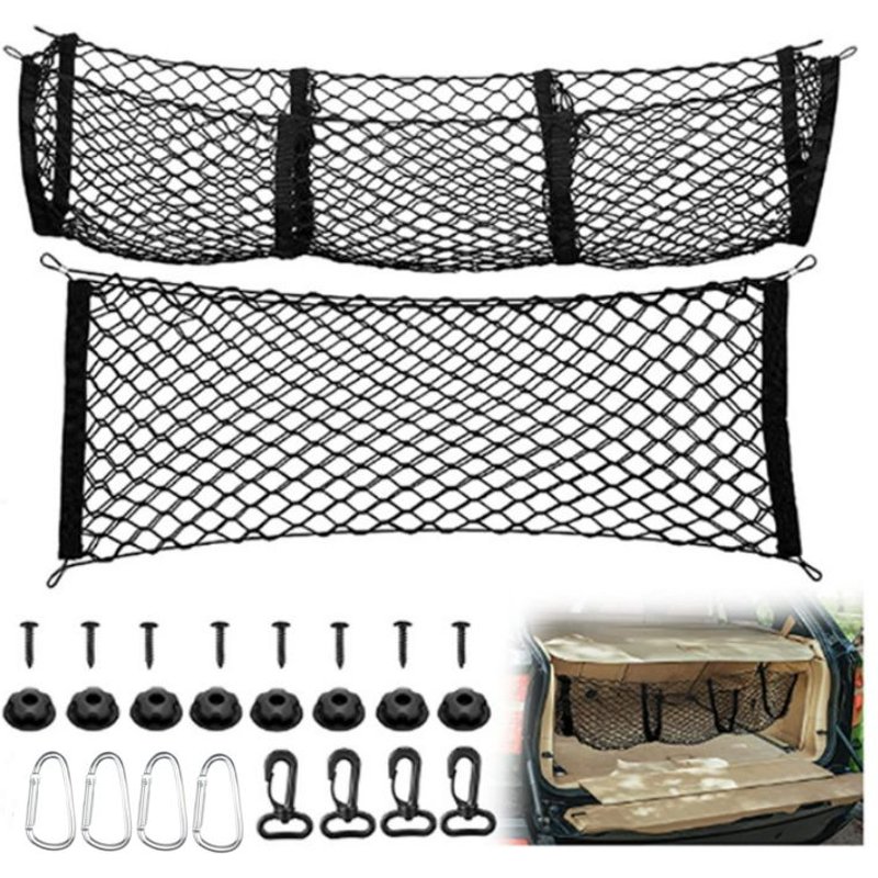 Filet De Rangement Pour Coffre De Voiture Avec Organisateur De Filet À Trois Poches