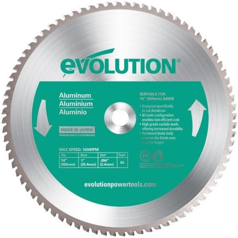 Lame en carbure pour l'aluminium D.355 mm