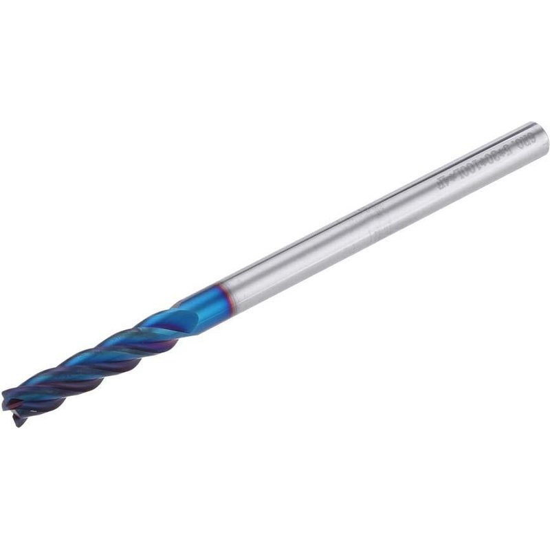 Fraise Ă nez rond 4/6/8mm HRC60 4 cannelures fraise en bout revĂȘtue bleu NACO, 6 * R0.5 * 6D * 75L