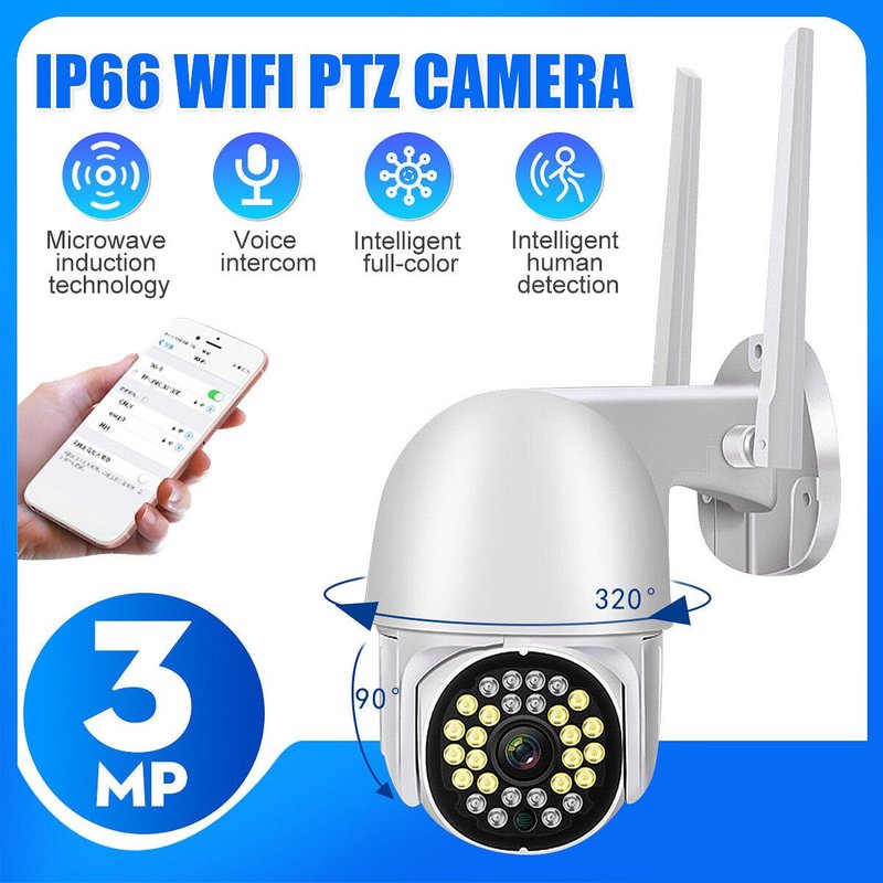 Caméra IP WiFi intelligente 1080P 3MP HD Vision nocturne sans fil appel vocal bidirectionnel caméra de sécurité intelligente, prise ue