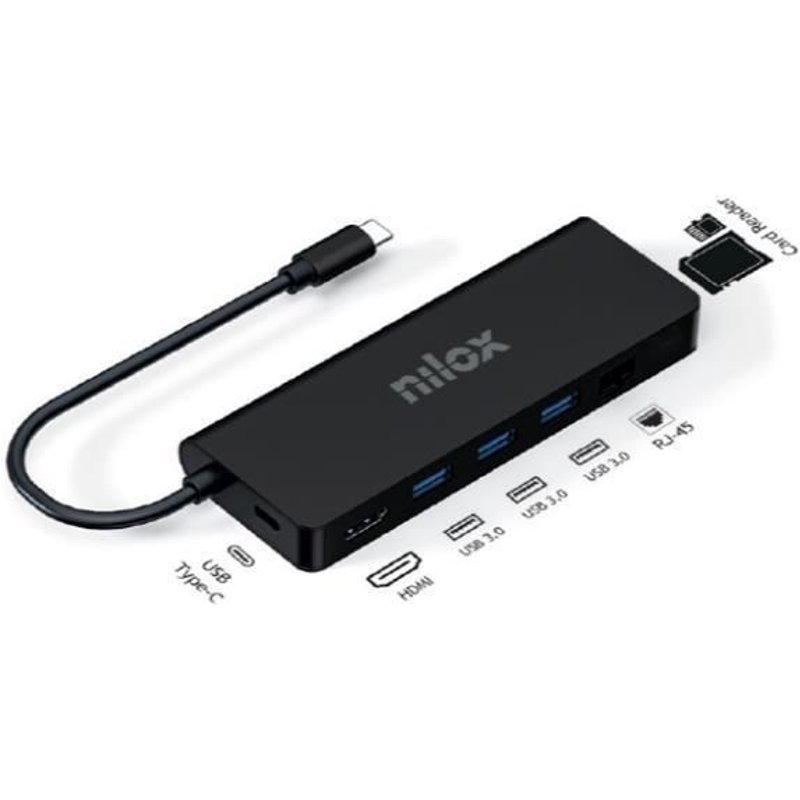 Nilox DOCK USB-C 8 IN 1 HDMI 4K 0 Mbit/s