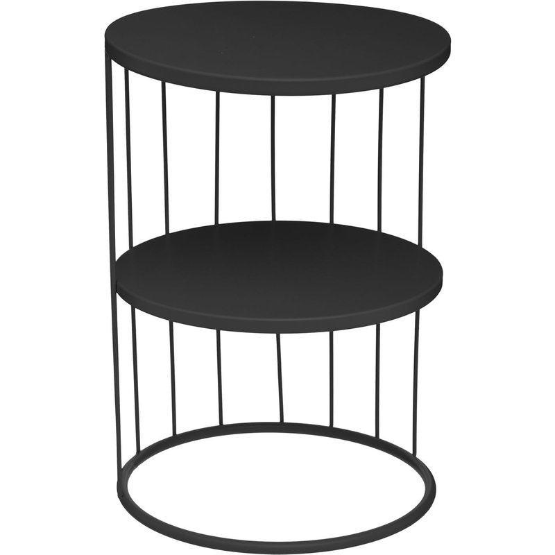 Table D'appoint Design Filaire Kobu - Diam. 36 X H. 52 Cm - Noir