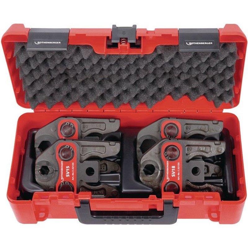 Jeu de mâchoires de pressage 32 kN larg. nom. 15-18-22-28 mm Type M ROTHENBERGER