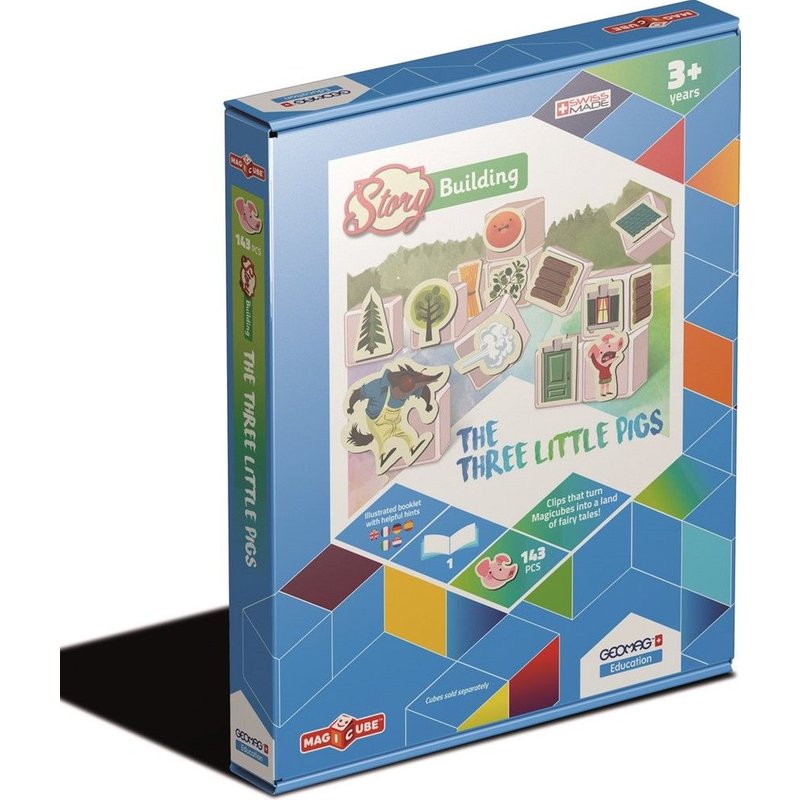Geomag Magicube Story Building Trois Petits Cochons 42 Pcs