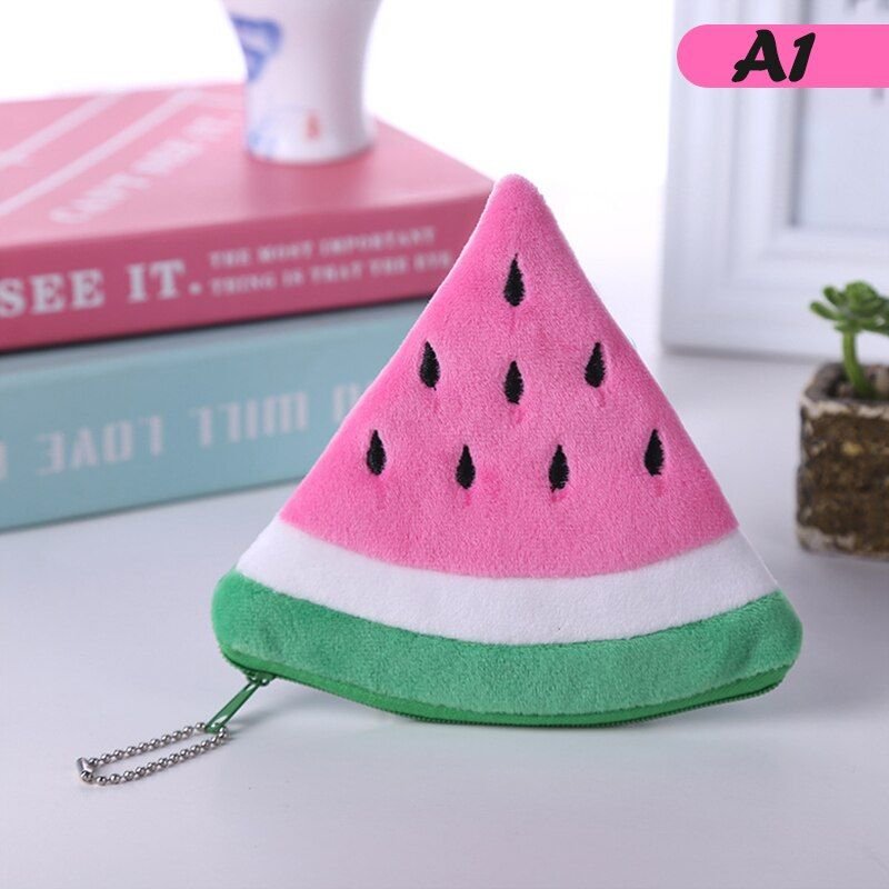 Porte monnaie en peluche pour femmes, en peluche douce, Fruit Orange, Mini porte monnaie ovale à fermeture éclair, mignon, porte monnaie pour enfants filles, câble USB, sac de casque, 1 pièce