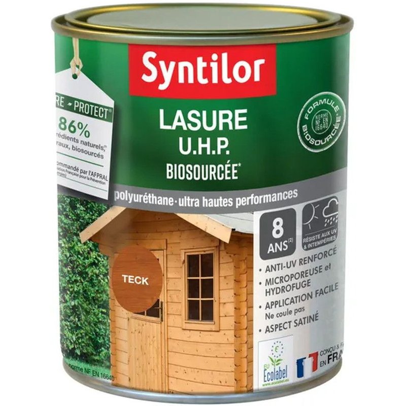 Lasure Uhp biosourcée nature protect 8 ans teck satiné 1 l