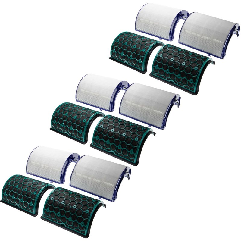 vhbw 6 Filtres compatible avec Dyson Cool Formaldehyde TP09 purificateur d'air - filtre HEPA, filtre Ă charbon actif